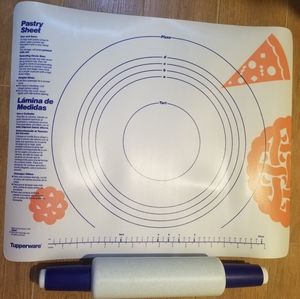 Vintage Tupperware Pastry Sheet & Rolling Pin